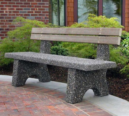 Complete Concrete Park Bench