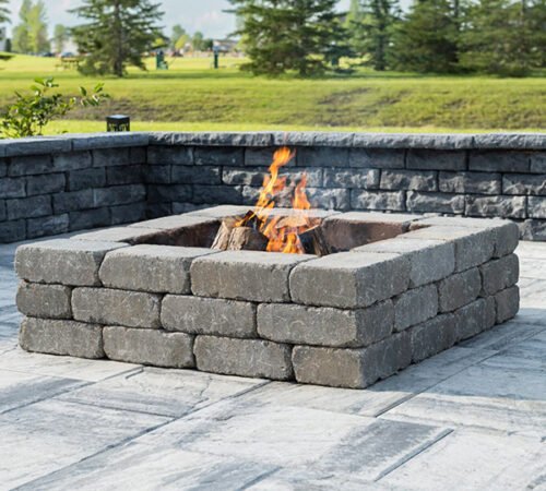 Quarry Stone Square Fire Pit